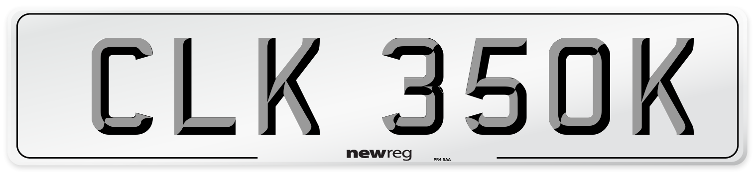 CLK 350K Number Plate from New Reg